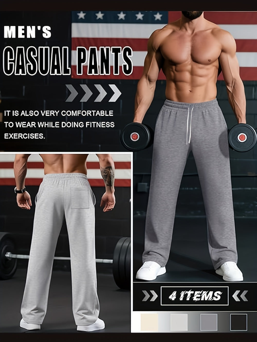 Men's Jogger Pants - Stretch With Pockets Workwear Style 232741