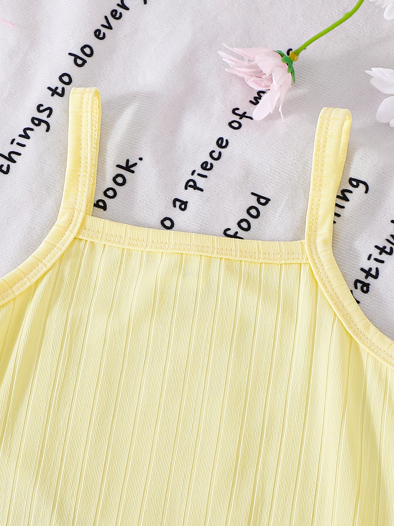 3pcs Baby Girl 3pcs Knitted Jumpsuit Suit - Yellow, Pink & Striped Bodysuits | Spring Summer Outfits, Slight Stretch Fabric, Machine Washable Wear for Photoshoots, Everyday Outfits (Regular Fit) Clothes, Perfect for Outdoor