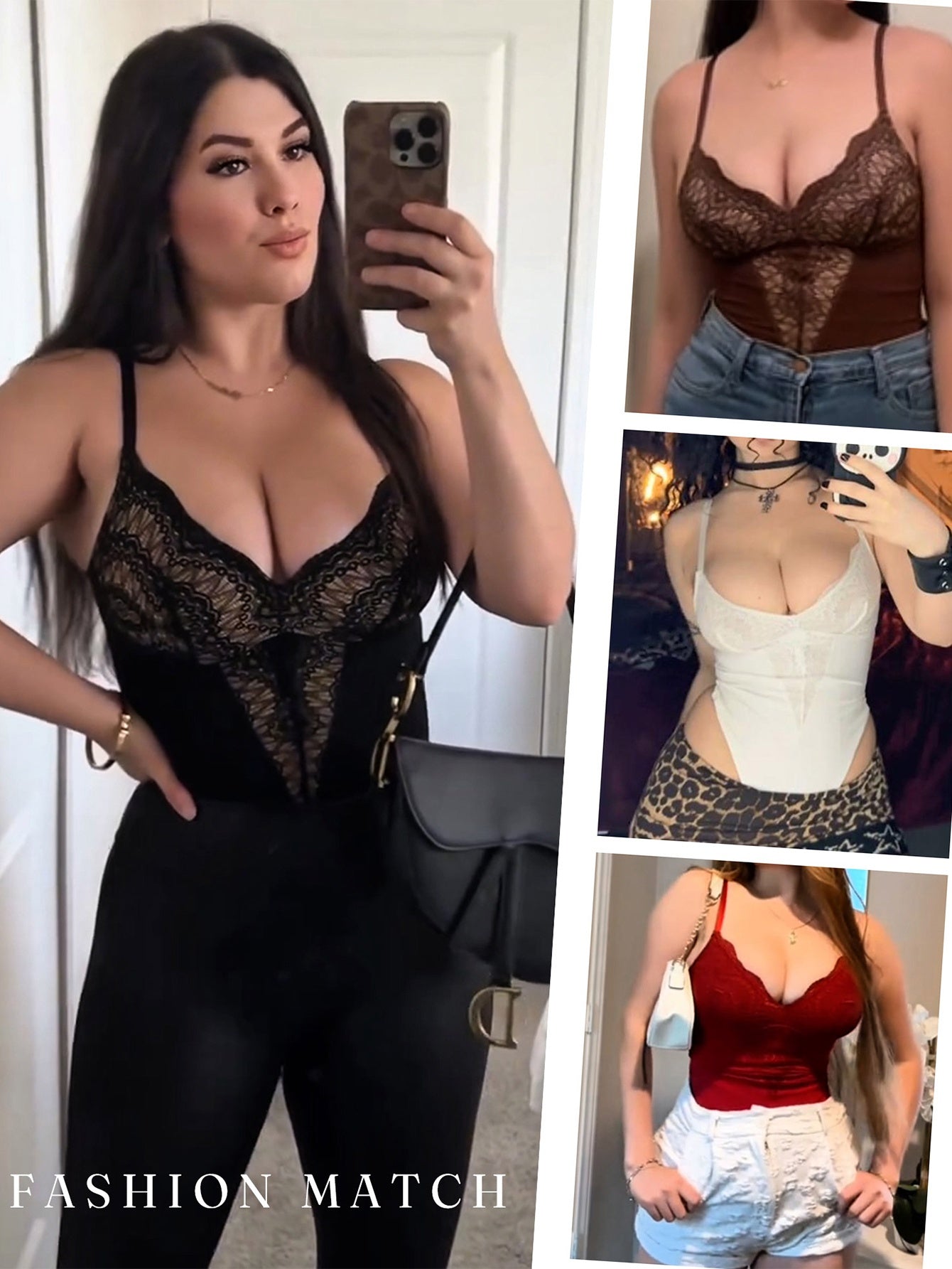 Bodysuits For Women Lace Shapewear, Summer Sling Body Suit Tummy Control Body Shaper