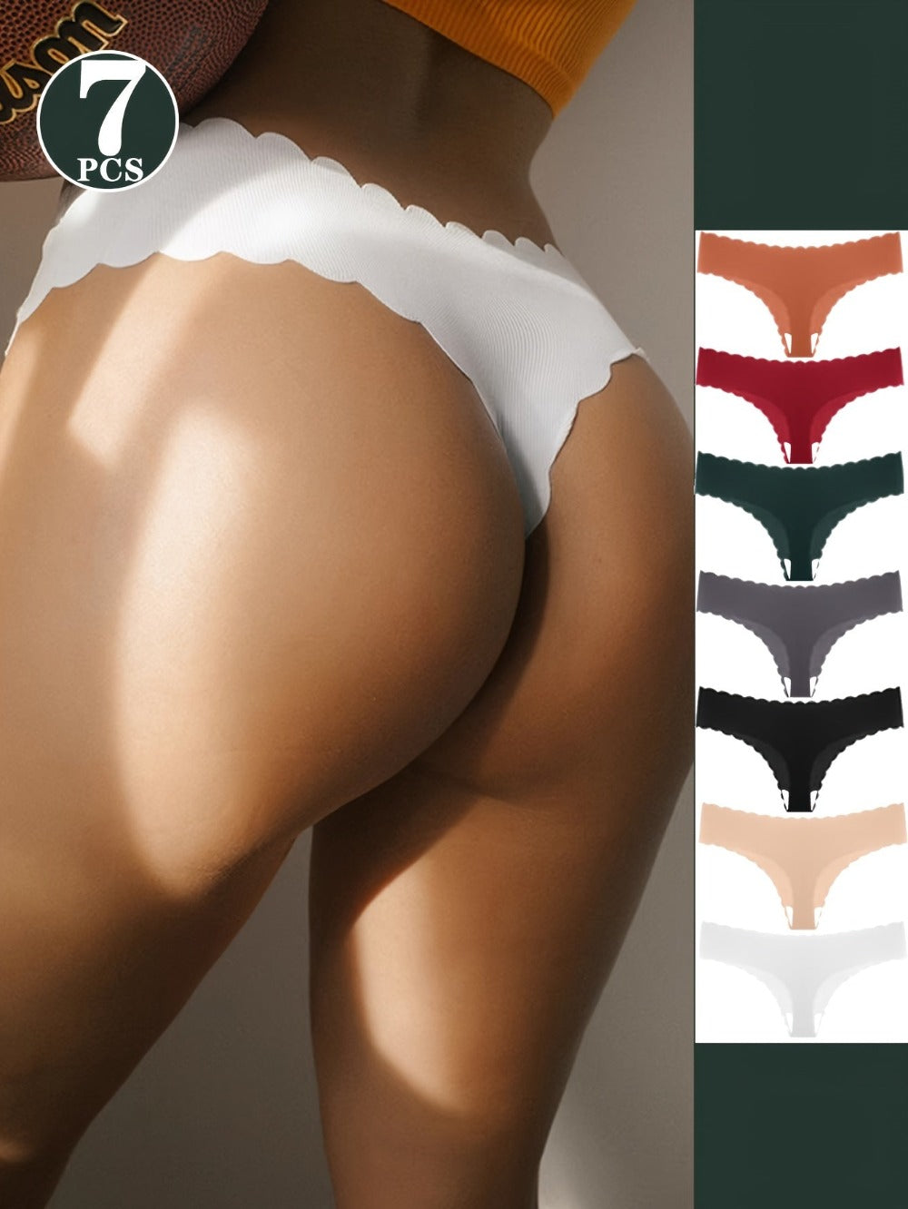 Women's 7-Pack Low-Rise Seamless Thongs - Lace Everyday Comfort