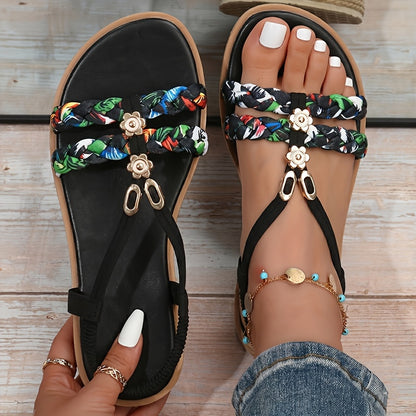 Charming Floral Decoration Sandals for Holiday Fashion&daily Versatility (ideal Choice for Busy Women!), Women Shoes