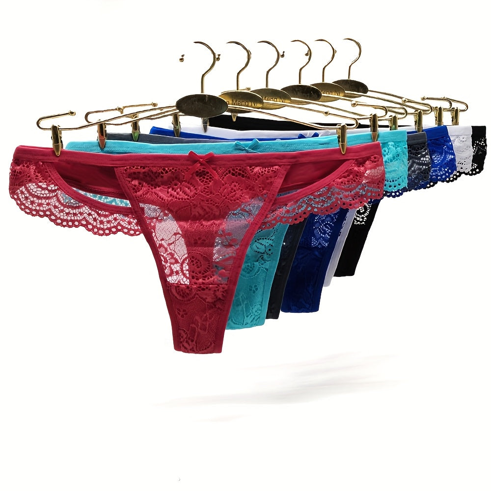 18pcs Random Assorted Lace And Tanga Thongs Sexy Comfortable Women'S Panty
