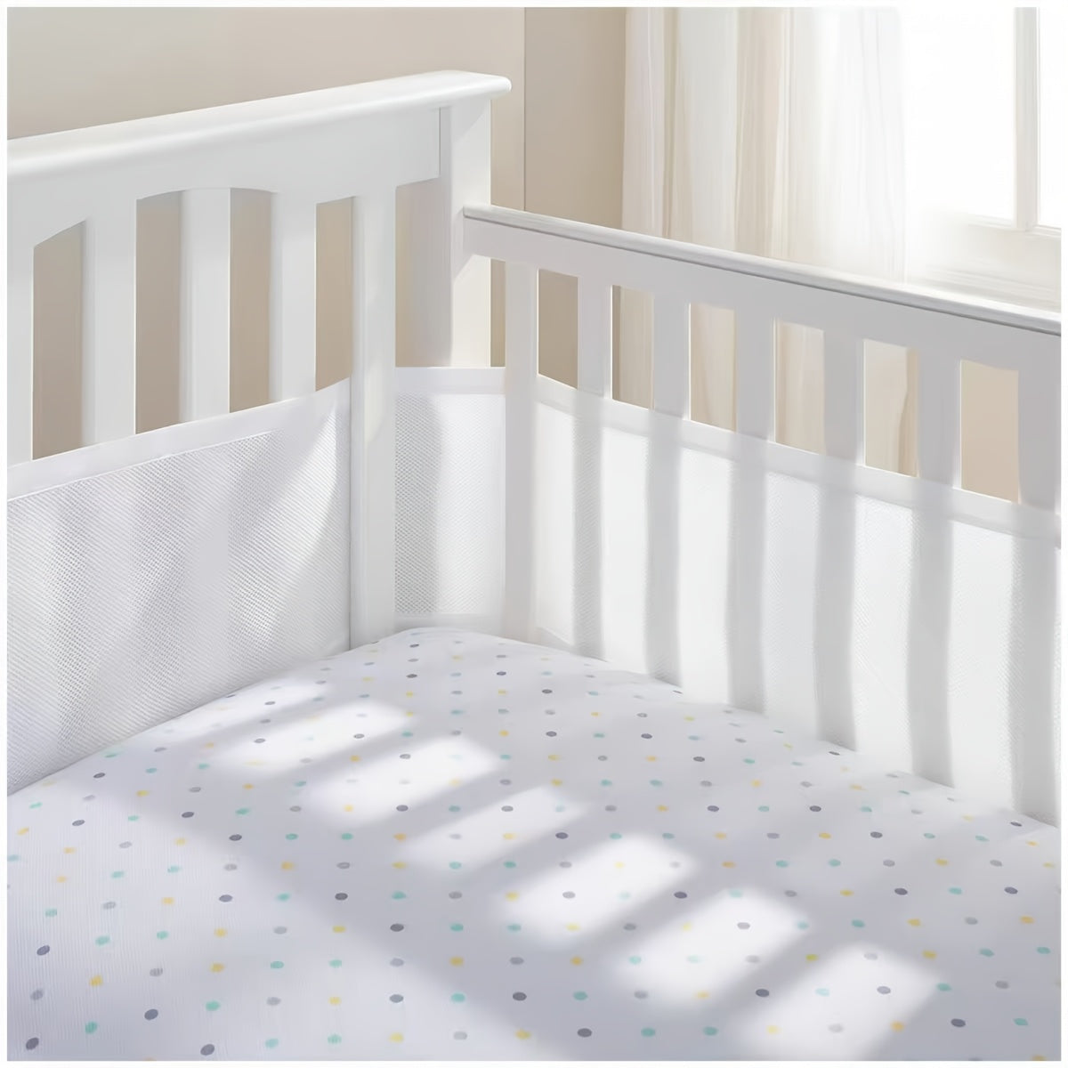 Breathable Crib Liner - 3 mm Mesh Arm Protection