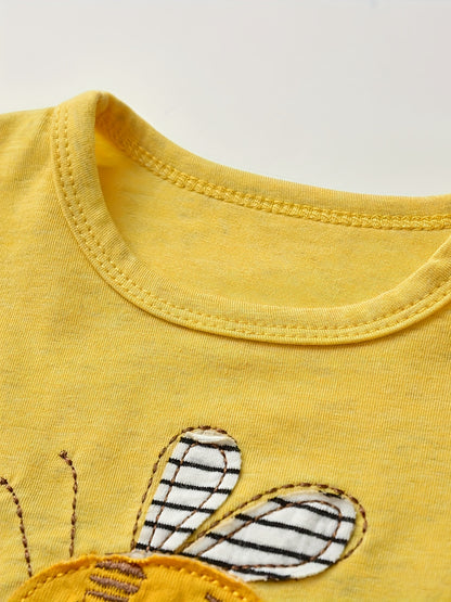 Kukitty Baby Girl Clothes Toddler Infant 2pcs Long Sleeve Cartoon Pattern Tops Pants Outfits Set, for Outdoor