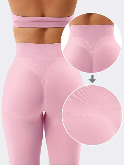 VOYJOY Women Impact Leggings Seamless Scrunch Butt Lifting Workout Leggings High Waisted Gym Yoga Pant