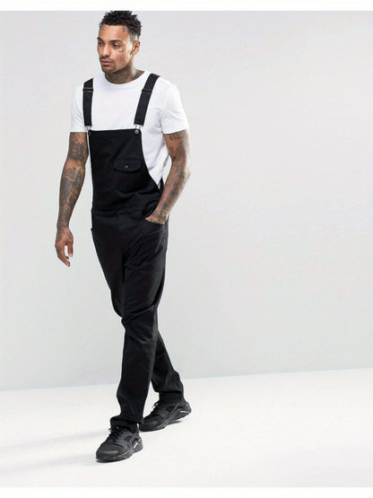 Men's Denim Overalls - Pocket Detail 500005