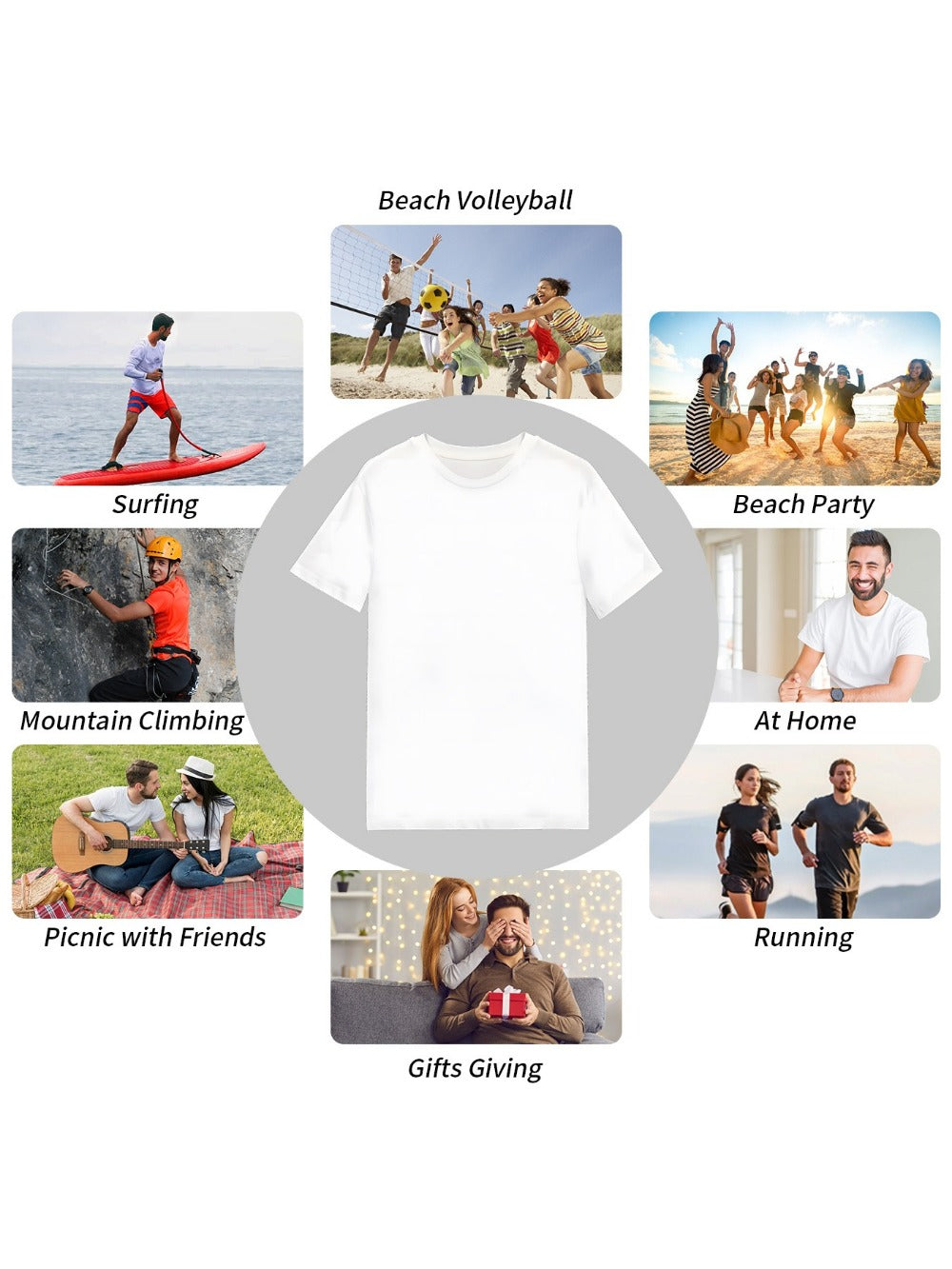 Men's Graphic T-Shirt - Round Neck Short Sleeve Modern Style 408933