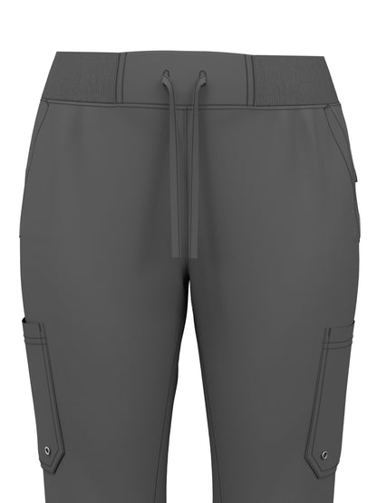 Scrub Pants for Women Jogger Pants with 5 Pockets Rib Waistaband Light Ultra Soft 4 Way Stretch 423