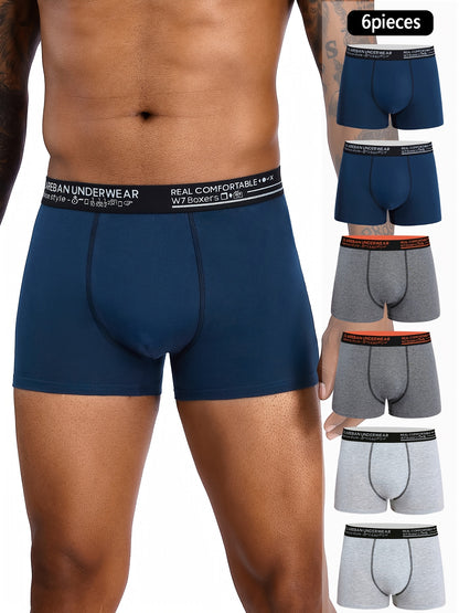 6pcs Pack Cotton Boxer Shorts Men Underwear Soft Male Underpants for Men Briefs Boxershorts Sports