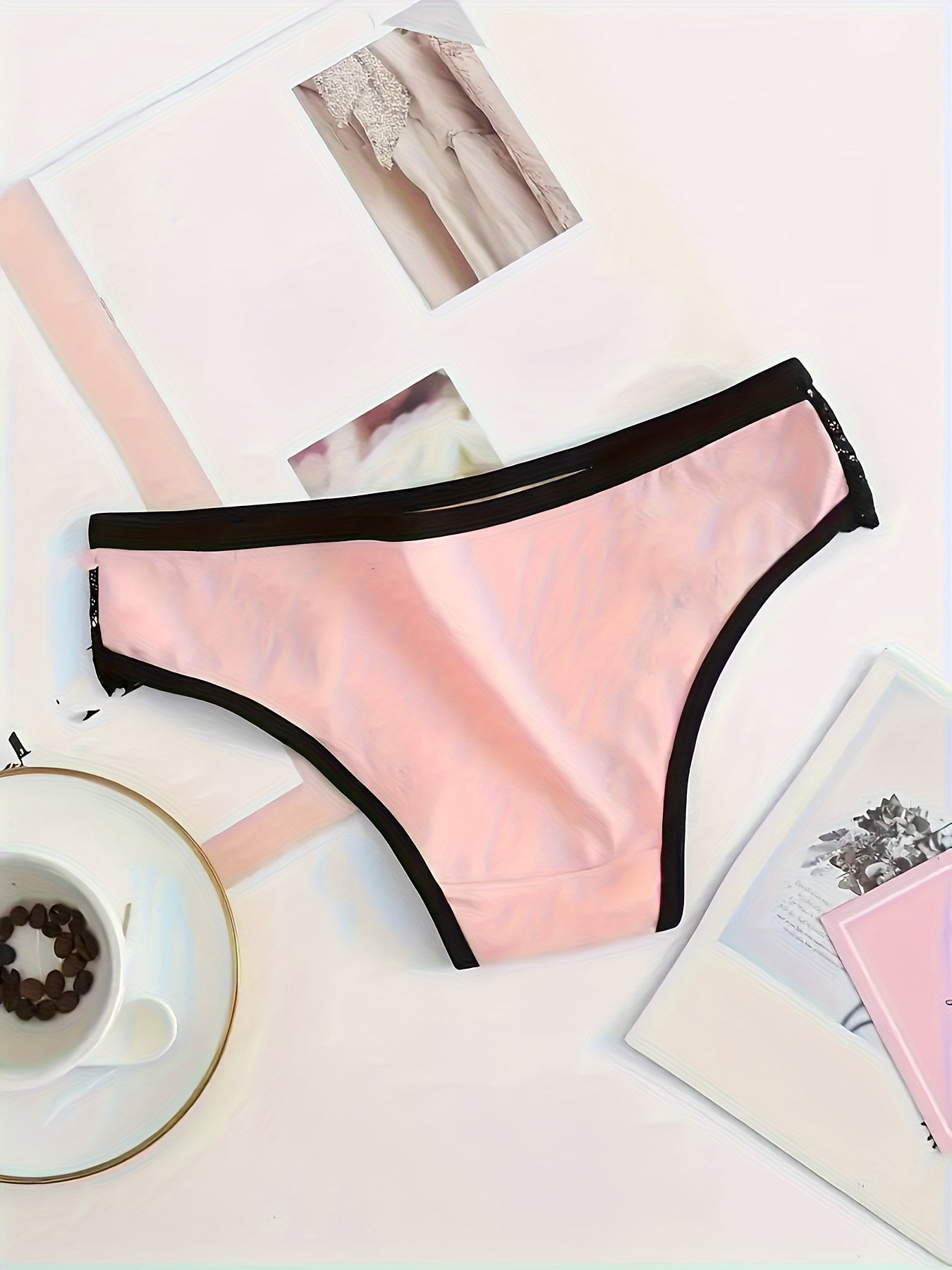 6pcs Women's Low-Rise Seamless Underwear - Briefs with Lace Edge Bow Accent, Soft Low Waist Panty for Daily Wear, Sports & Gym - Non- Full Coverage (6pcs) - Hand Washable, Stock up & Save!