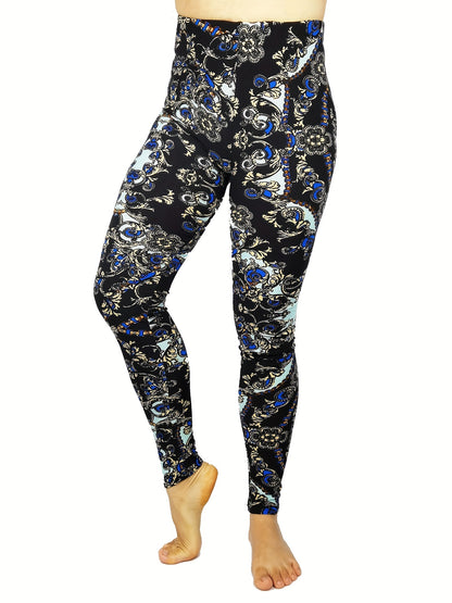 Leggings for Women Tie-Dye & Printed Fashion Leggings Regular/ One Size
