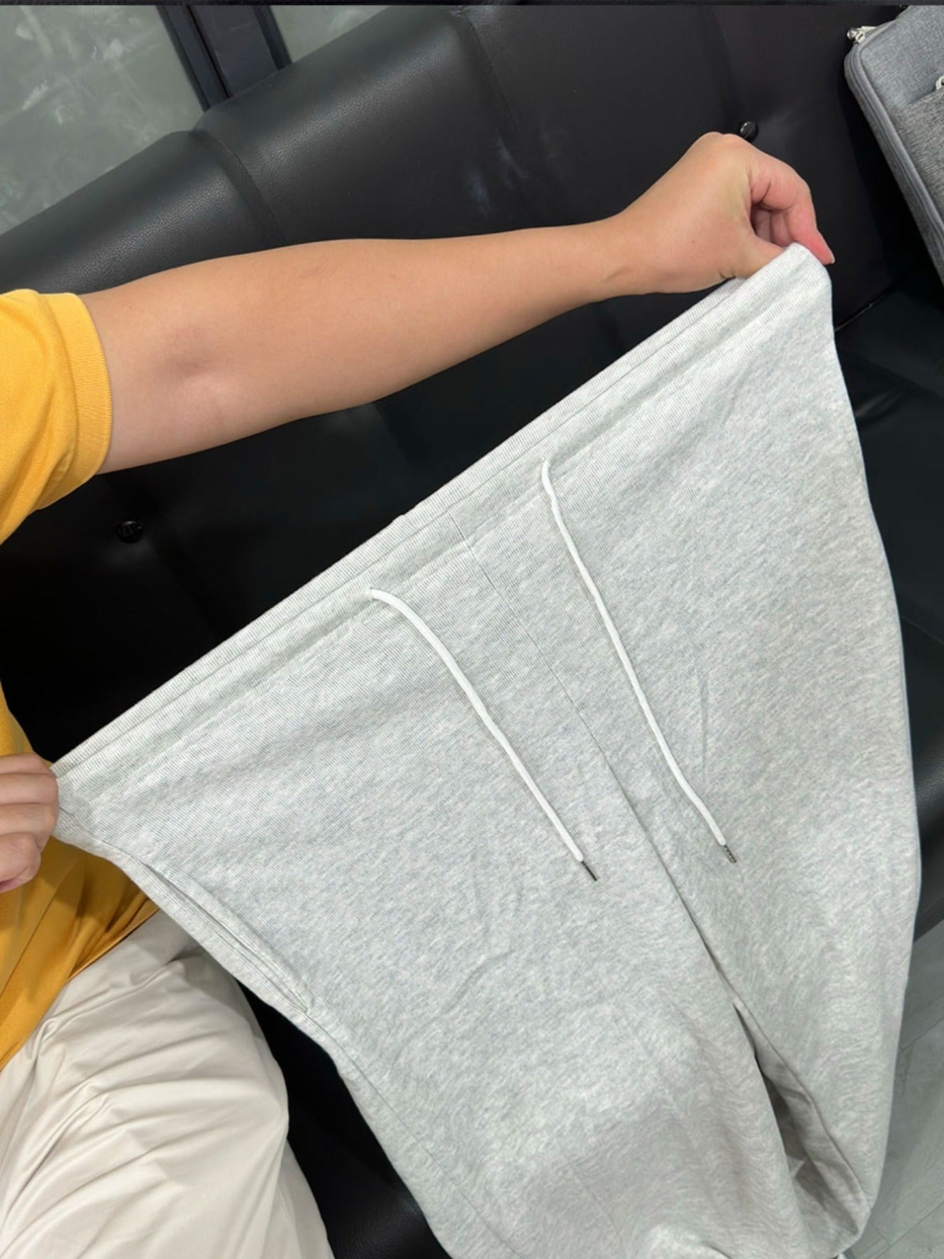 2pcs Women's Casual Wide-leg Pants with Elastic Waistband and Pockets - Elastic, Loose-fitting, Solid Color (black and Gray), Suitable for All Seasons, Comfortable Clothing | Loose Pants | Medium Elastic, Women's Jogging Pants/ Sweatpants/ Training