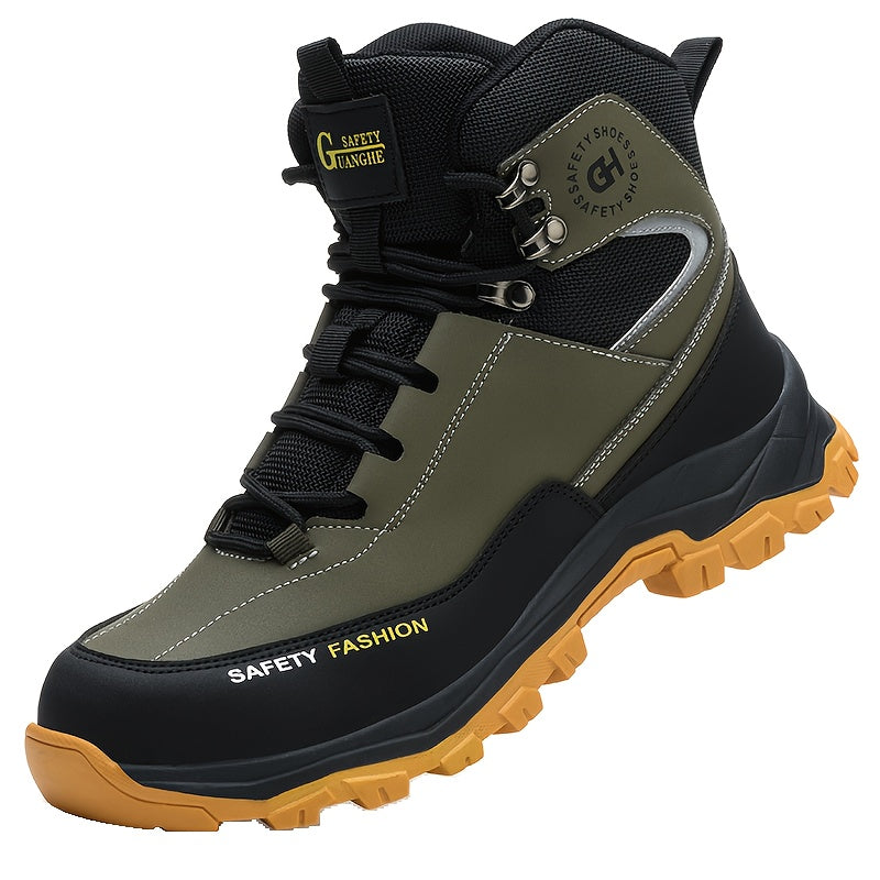 Men's Work Shoes, All-Season Labor Protection Shoes, Work Boots, Comfortable Fabric Insoles, Casual Outdoor Sneakers, Construction Boots