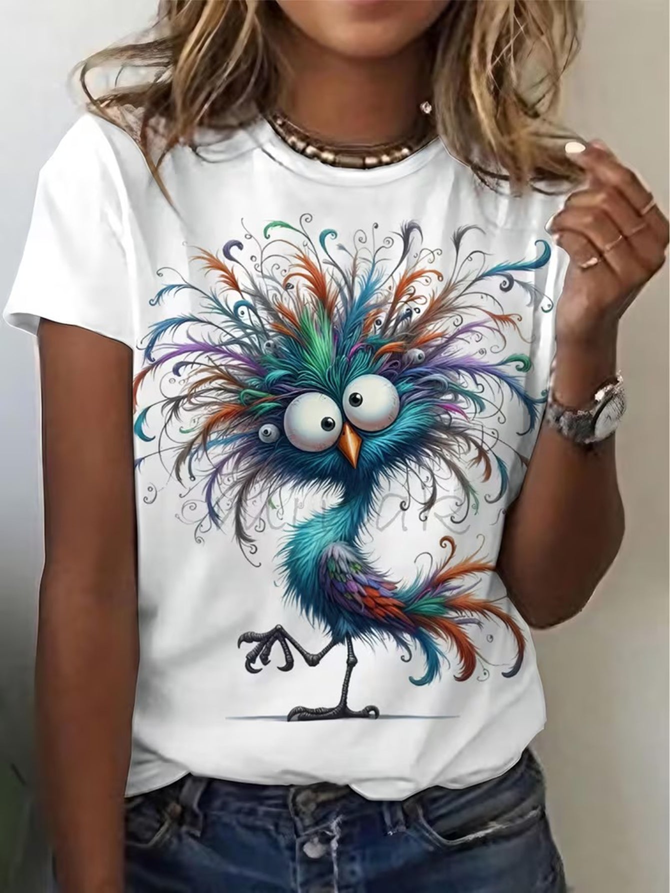 This Stylish Letter Print Women'S Round Neck T-Shirt Features a Minimalist Design, Is Comfortable And Breathable, Perfect for Everyday Casual Wear, Showcasing a Natural And Elegant Style, a Must-Have for Summer Parties, with Local Shipping