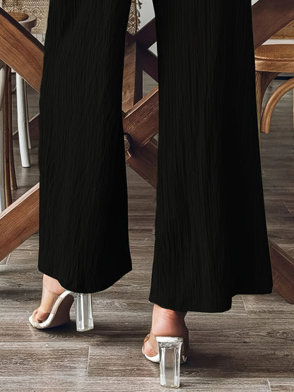 Women'S Home Solid Color Casual Straight Leg Pants for All Seasons. Fashionable And Comfortable