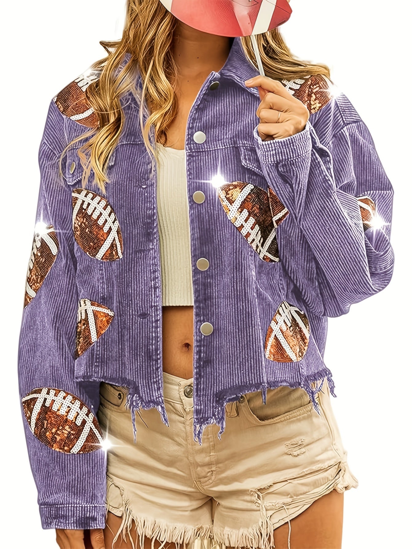 Women's Blue Polyester Printed Oversized Jacket - product view 26