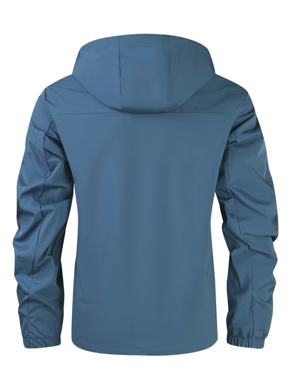 Men'S Sturdy Alpine Jacket - Premium Wind-Resistant Mountaineering Coat Featuring a Hood And Zippered Pockets - White Outdoor Skiing, Hiking, Snowboarding Windproof Parka - Washable Winter Jacket, Adventure Gear, Long-Lasting Quality