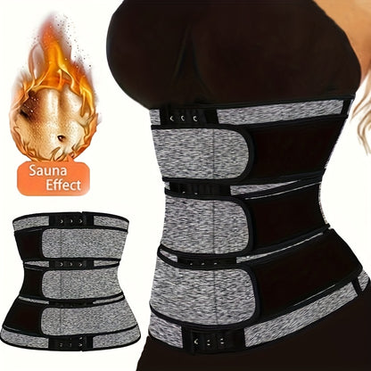 ' Adjustable Waist Trainer Belt with Posture & Abdominal Control - Tummy Control Sauna Belt, Three-Row Buckle System for Tightening & Shaping, Elegant for daily Wear, Gym, Postpartum - Moderate Control Level