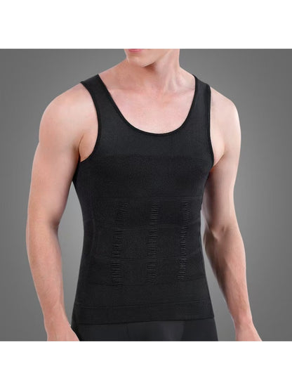 5pcs Compression Shirts for Men for Body Shaper, Tight Abdominal Control Underwear, Workout Vest, Abs Underwear, Shaper, Breast Correction Shirts for Men