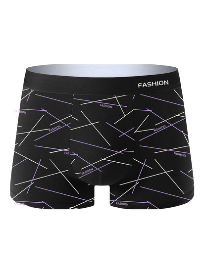 8 Pack Of Men's Underwear Trendy Personality Men's Pants Boxer Briefs Soft And Comfortable Casual Sports Briefs