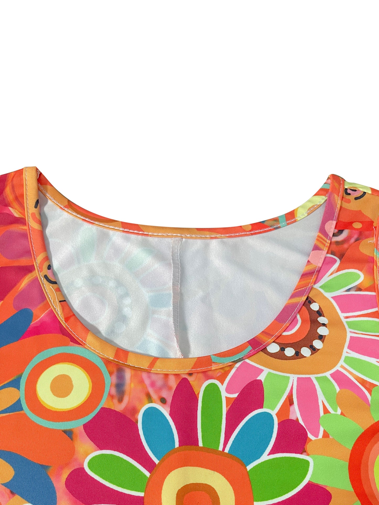 [Vibrant Floral Dress] Vibrant Floral Print Women's Sleeveless Dress | Polyester, Knit Fabric, Spring/Summer Vacation Style, Adult Size, Casual Summer Dress, Elegant Outfits For Women, Boho Clothes For Women
