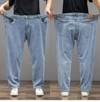 Men's Relaxed Fit Jeans - Classic Wash Clean Finish Travel