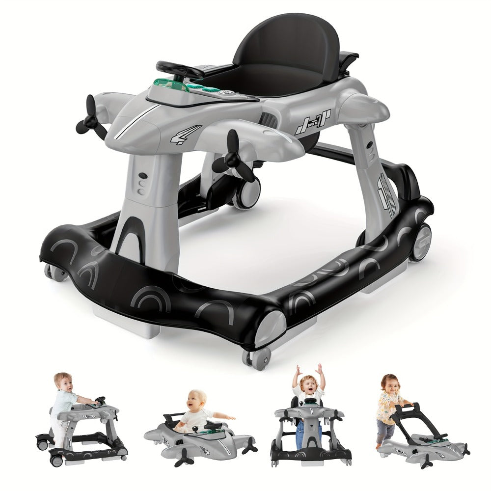 Baby Walker - Foldable Adjustable Padded 6-in-1