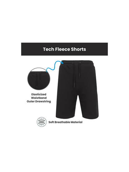 3-Pack Men's Tech Fleece Jogger Lounge Sweat Shorts (Sizes, S-2XL)