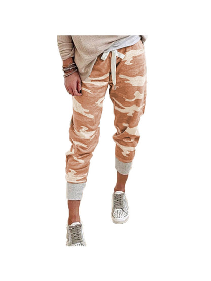 2025 Camouflage Print Joggers for Women, Drawstring Waist Elegant Casual Style, Trousers with Chic Design, Versatile Fashion Essential