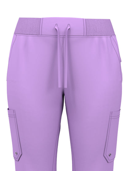 Scrub Pants for Women Jogger Pants with 5 Pockets Rib Waistaband Light Ultra Soft 4 Way Stretch 423