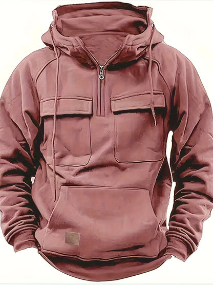 Men's Black Polyester Hoodie - product view 27