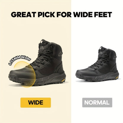 Men's Side-Zip Tactical Boots - Canvas Upper and EVA Insole