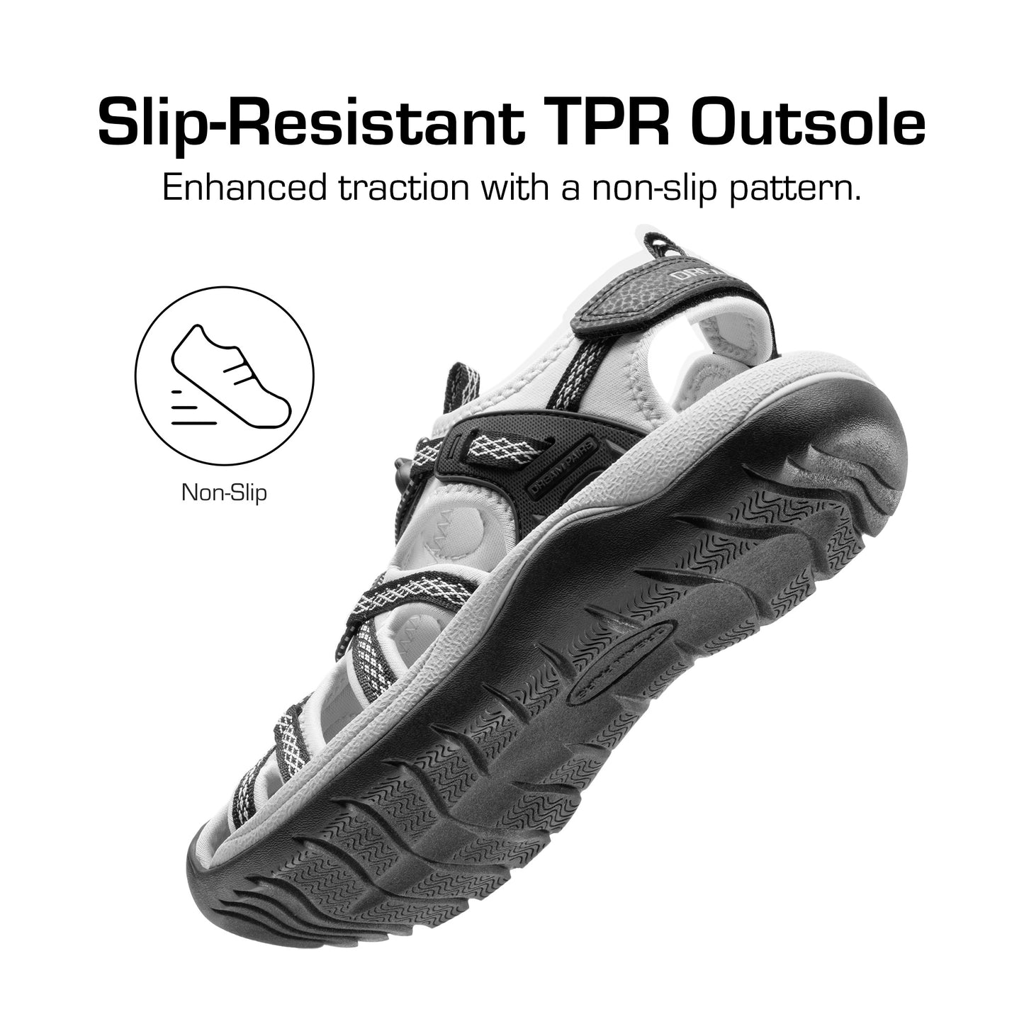Women's Hiking Sandals Adventurous Summer Sports Shoes Outdoor Closed Toe Athletic Sport Sandals Comfortable Water Shoes Water-Friendly Beach Pool Vacation Fishing Boating Park Shoes