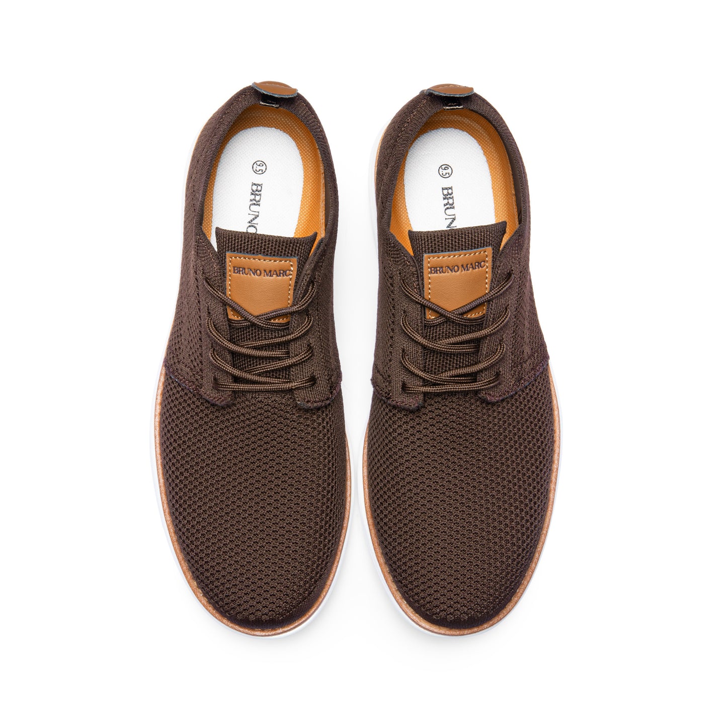 Bruno Marc Men's KnitFlex Breeze Mesh Sneakers Oxfords Lace-Up Lightweight Casual Walking Shoes