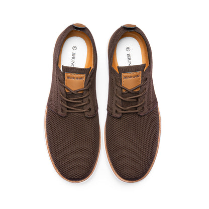Bruno Marc Men's KnitFlex Breeze Mesh Sneakers Oxfords Lace-Up Lightweight Casual Walking Shoes