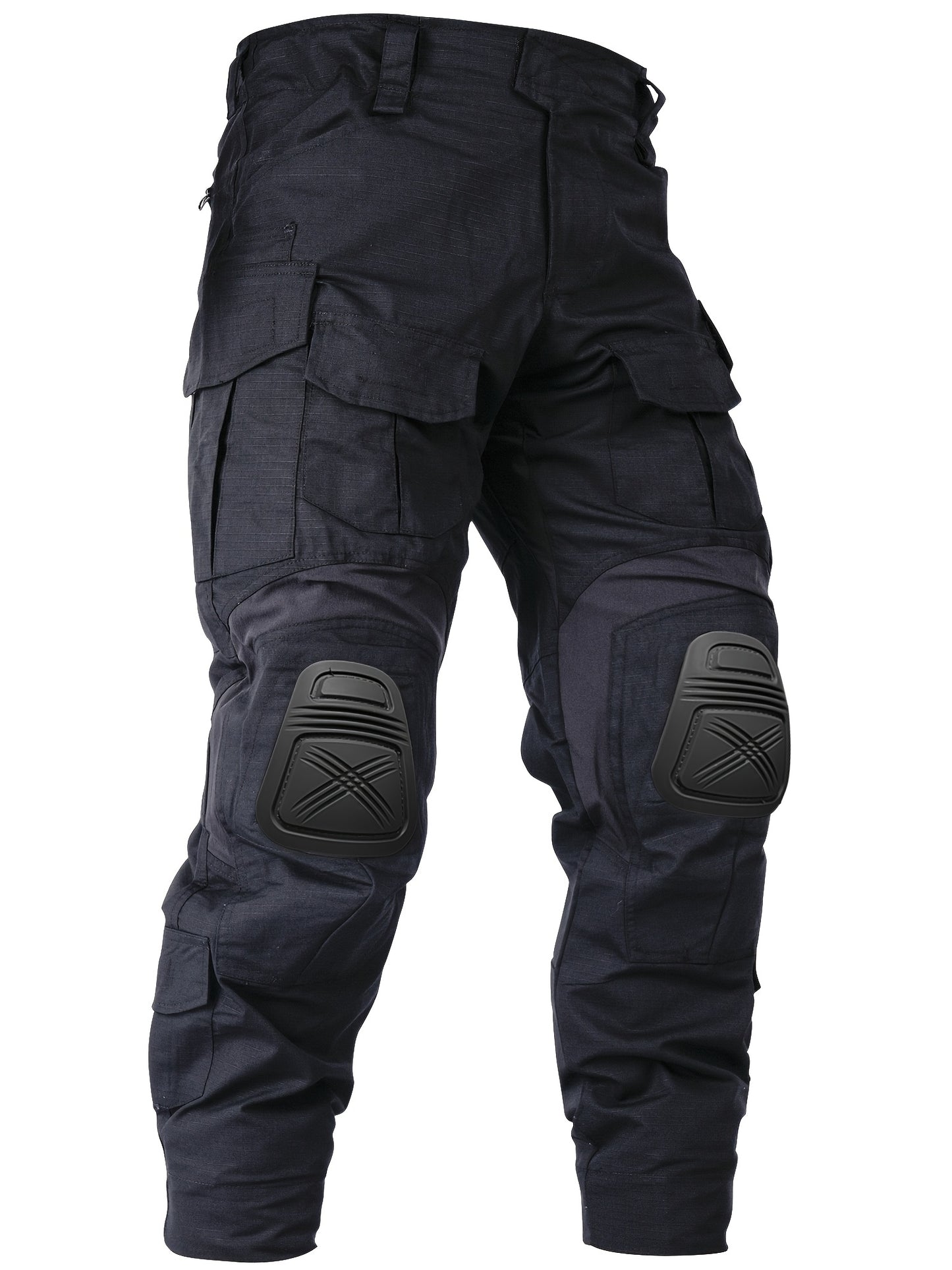 Men'S Tactical Pants with Knee Pads, Outdoor Cargo Work Pants Hunting Pants 10 Pockets (No Belt)