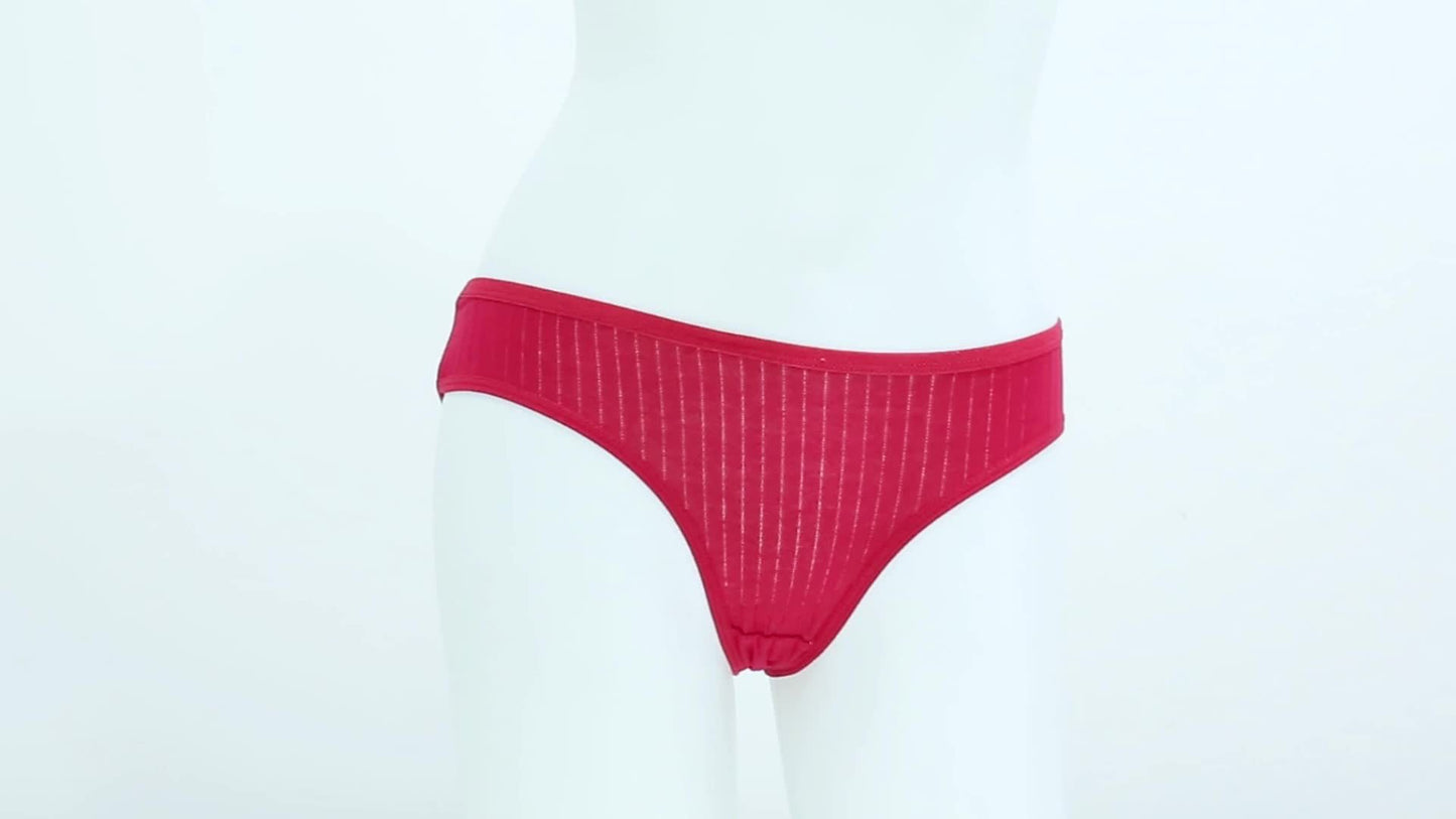15pcs Cotton Triangle Pants, Cotton Vertical Stripe Underwear, Elegant, Fashionable, Comfortable, Skin Friendly, Breathable And Elastic Underwear, Suitable For Daily Commuting, Women'S Underwear And Underwear