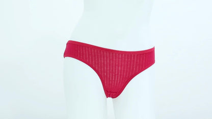 15pcs Women's Underwear, Vertical Striped Solid Color Triangle Pants, Suitable for Daily Commuting, Women's Underwear And Panties