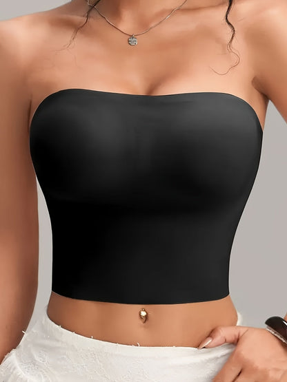 Women's Strapless Soft Support Bra - Seamless, Soft Support