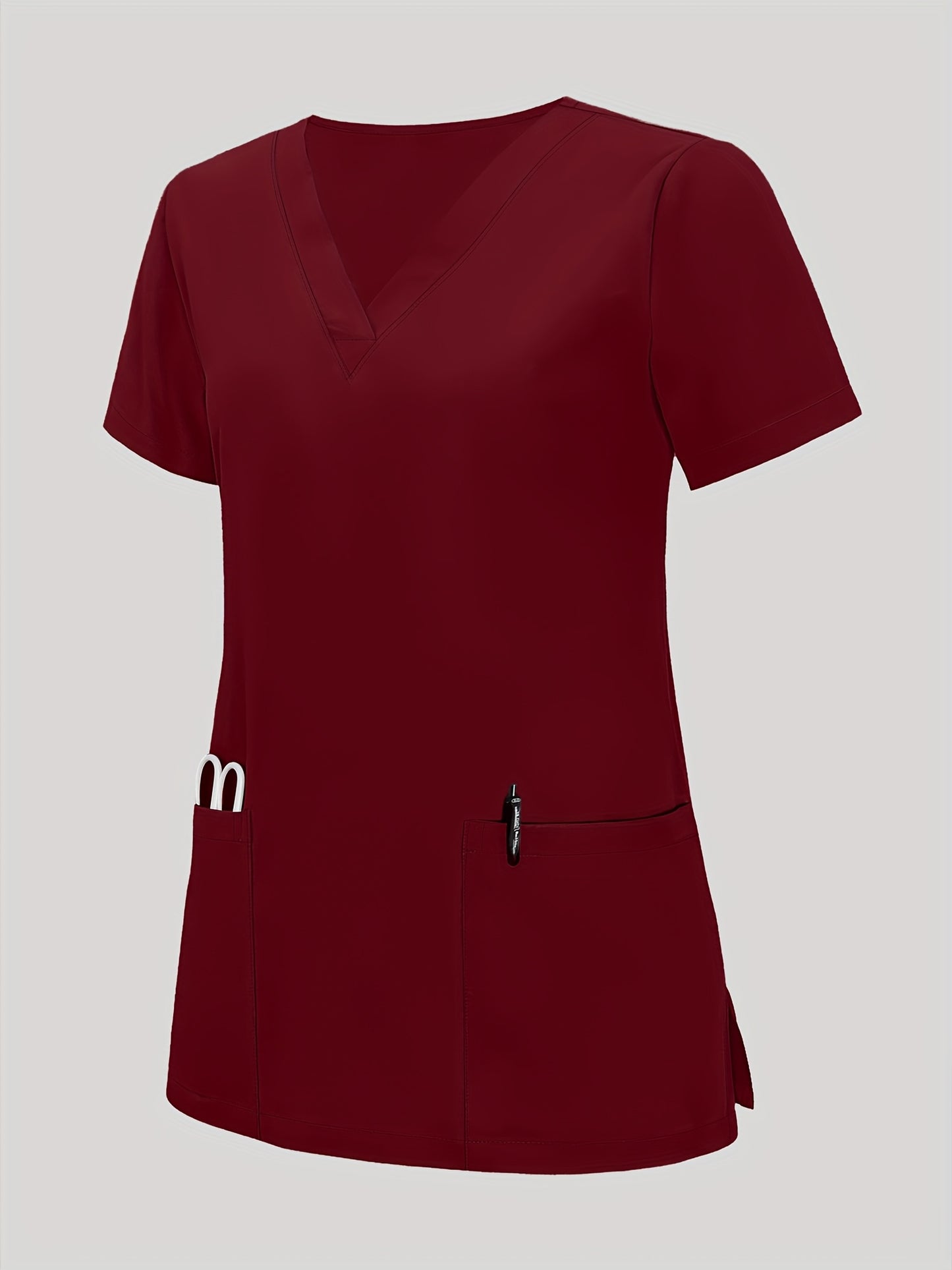 Women'S V-Neck Frosted Breathable Uniform Hand Washing Workwear Brush Hand Clothes Top