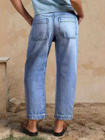 Women's Autumn/ Winter 2025 New Casual Fashion Loose Denim Pants