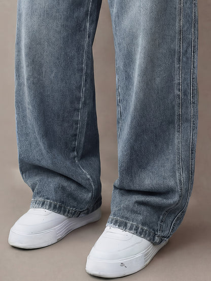 Jeans Men's Summer Wide And Thin Loose Straight Leg Men's Pants American Casual Simple And Versatile Long Pants Men
