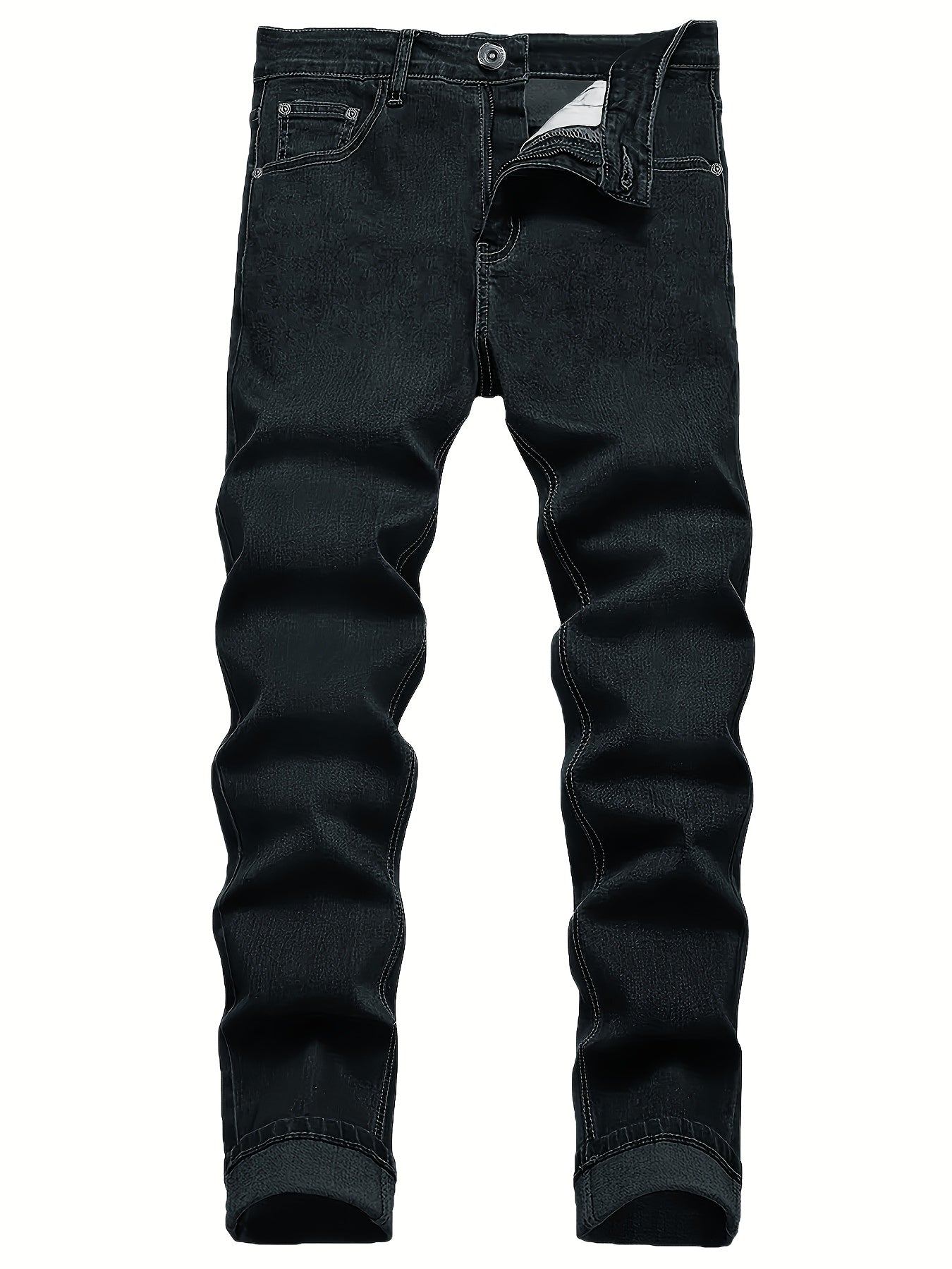 3 Pack Men'S Slim Fit Denim Jeans - Stretch Comfort, Trendy Streetwear Style, Fashion Casual Trousers