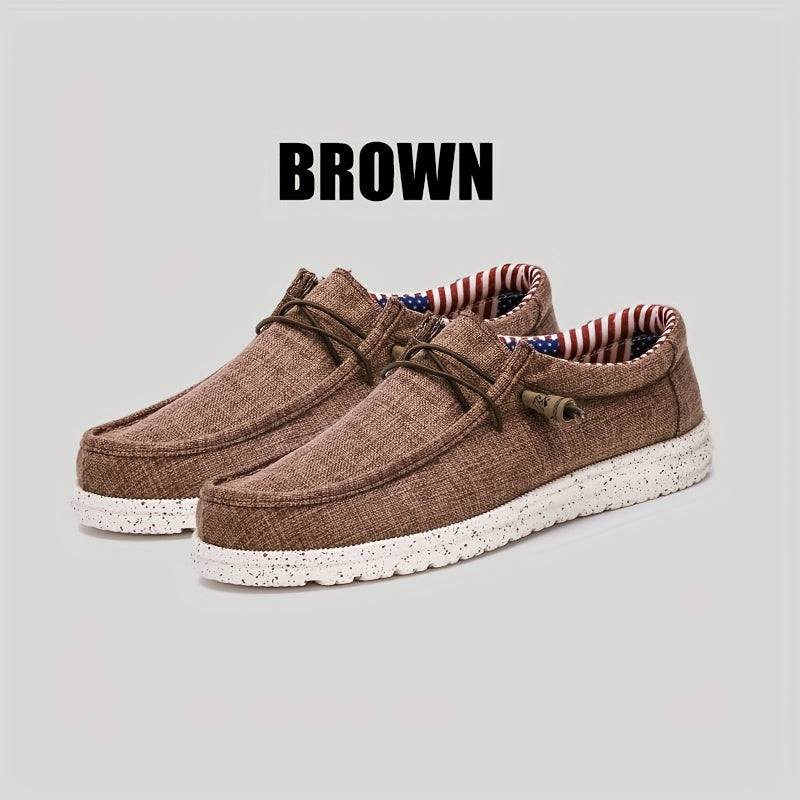 HDOXSE 2024 Summer New Men'S Footwear Line: Airy Canvas Sneakers for Men, Stylish Multi-Purpose Slip-On Casual Shoes, Men'S Loafers, And Driving Footwear