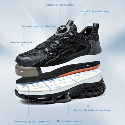 Men's Work & Safety Shoes - Puncture Resistant & Lace-Up Fit
