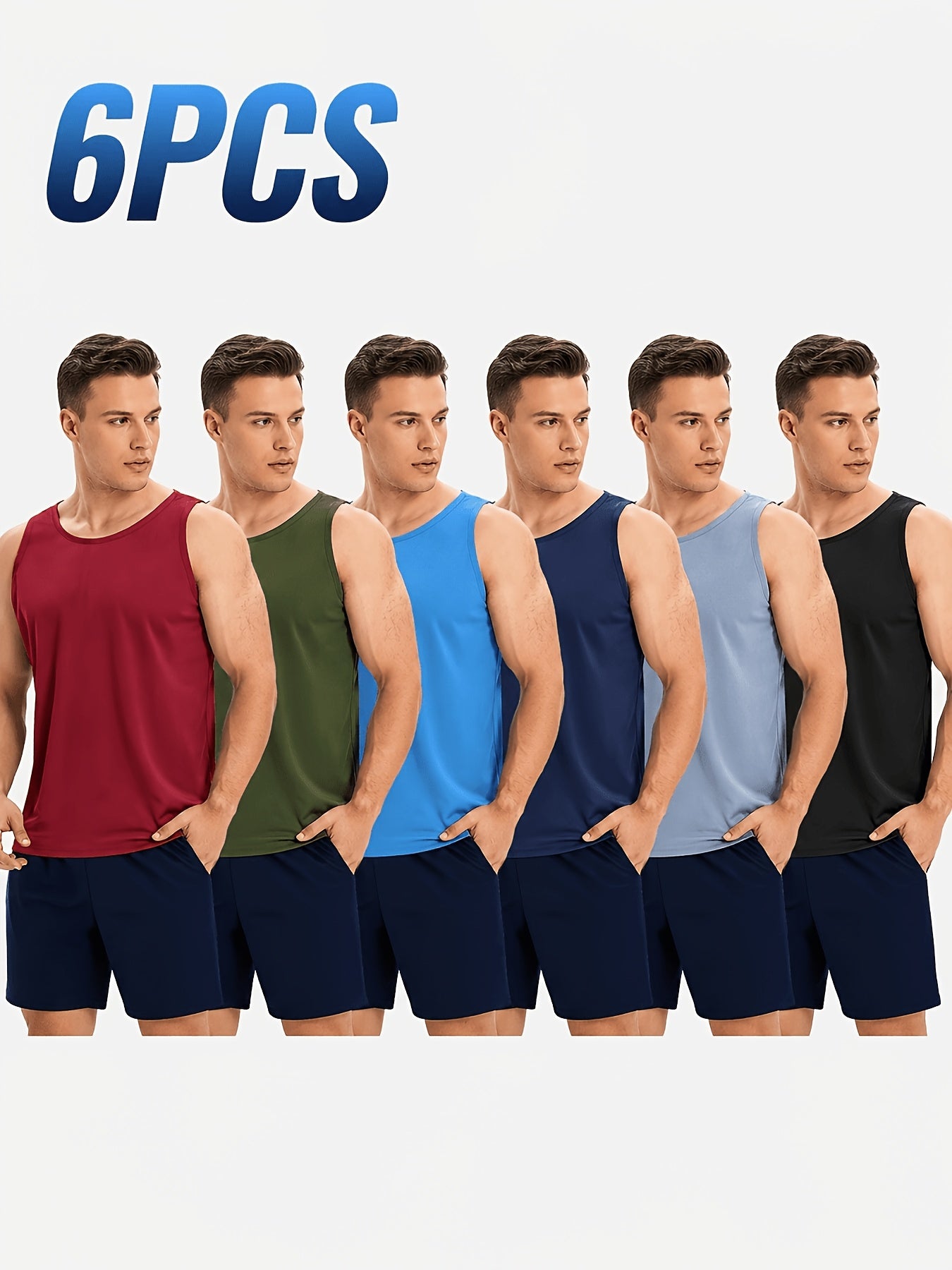 Men's Mixed colors Polyester Tank Top - product view 5