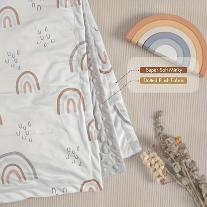 Double Layers Soft Plush Minky Blanket with Dotted Backing, Blanket for Shower Gift (Animals 30 40 Inches)