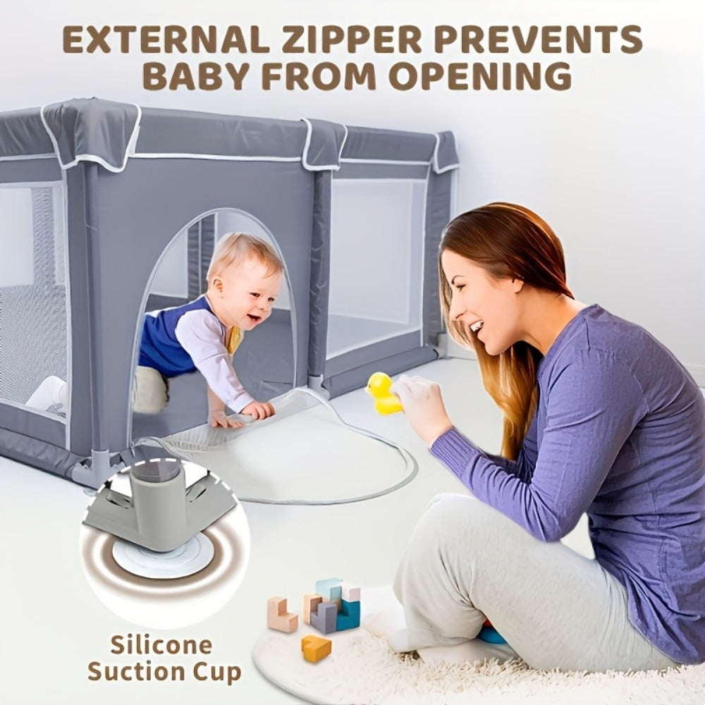 Baby Playpen - Breathable Soft Kids Activity