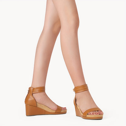Women'S Open Toe Buckle Ankle Strap Platform Wedge Mid Heels Sandals Stylish and Comfortable and Fashion Shoes Fashion Outdoor Shoes Quick On and Off Suitable for different occasions