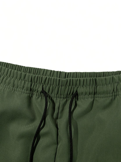 Set of 4 Men'S Long Pants with Cinched Waist And Multiple Pockets, Ideal for Outdoor Work Year-Round.